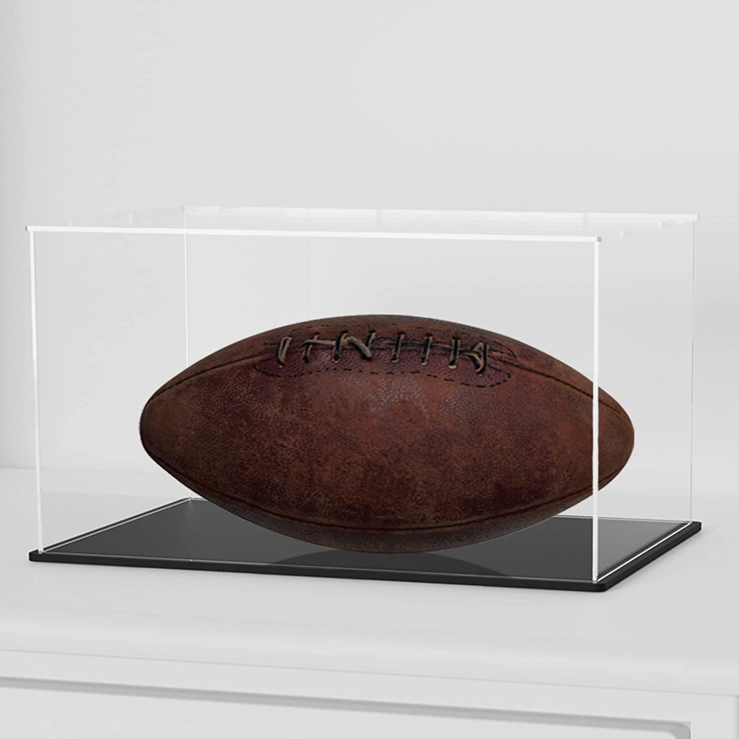 Acrylic Display Case, 8X8X8 Inch Cube, Clear Acrylic Box with Matte Black Base and Lid for Collectibles and Figures